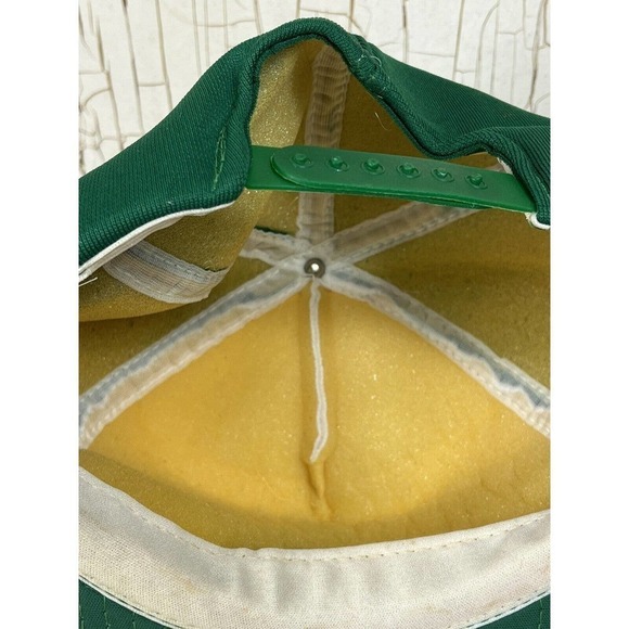 Vintage Continental Emasco Green & White Oil And Gas Snap Back Trucker Hat - Picture 5 of 7